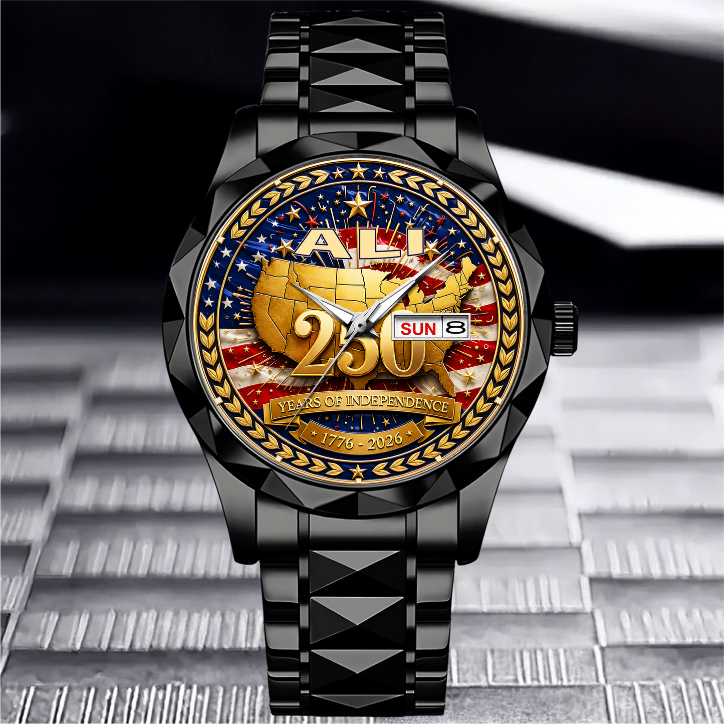 ALI - TC01WT010 - Customized 250th Anniversary USA Watch