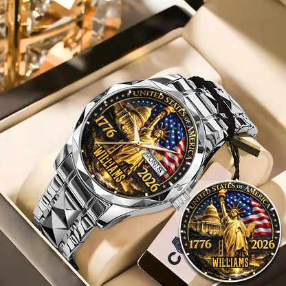 WILLIAMS - TC01WT004 - Liberty Statue & Flag Customized America 250th Anniversary Watch