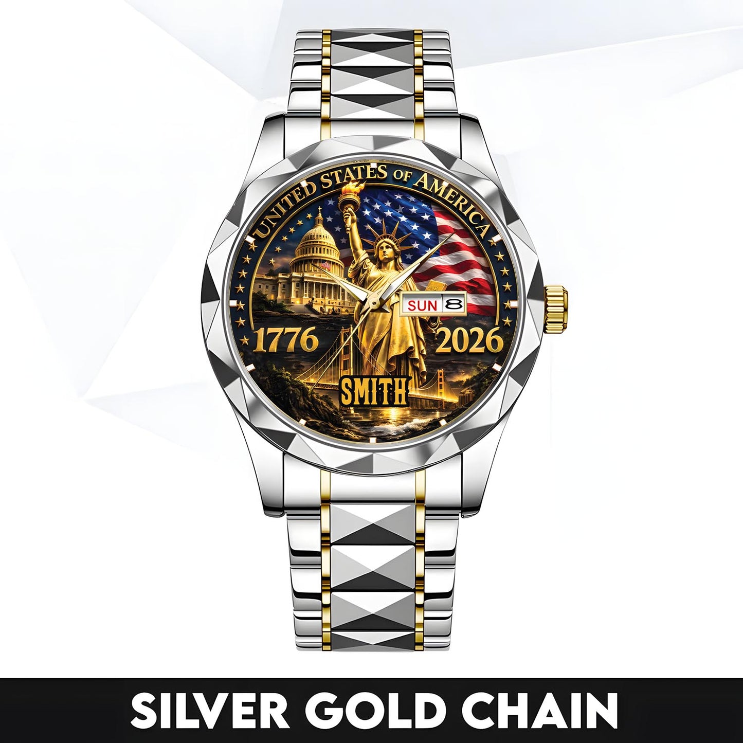 SMITH - TC01WT004 - Liberty Statue & Flag Customized America 250th Anniversary Watch