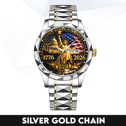 WILLIAM - TC01WT004 - Liberty Statue & Flag Customized America 250th Anniversary Watch