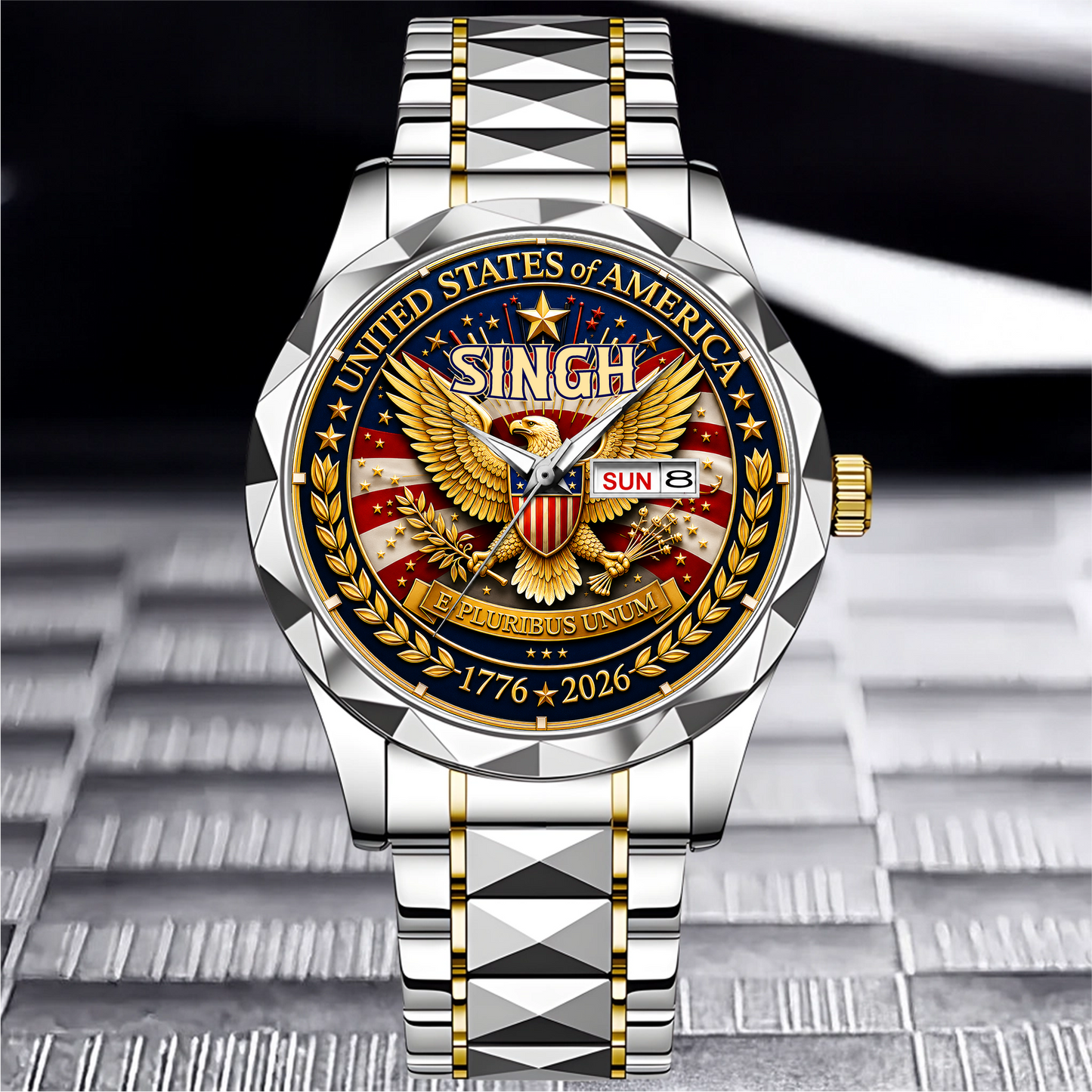 SINGH - TC01WT009 - Customized 250th Anniversary USA Watch