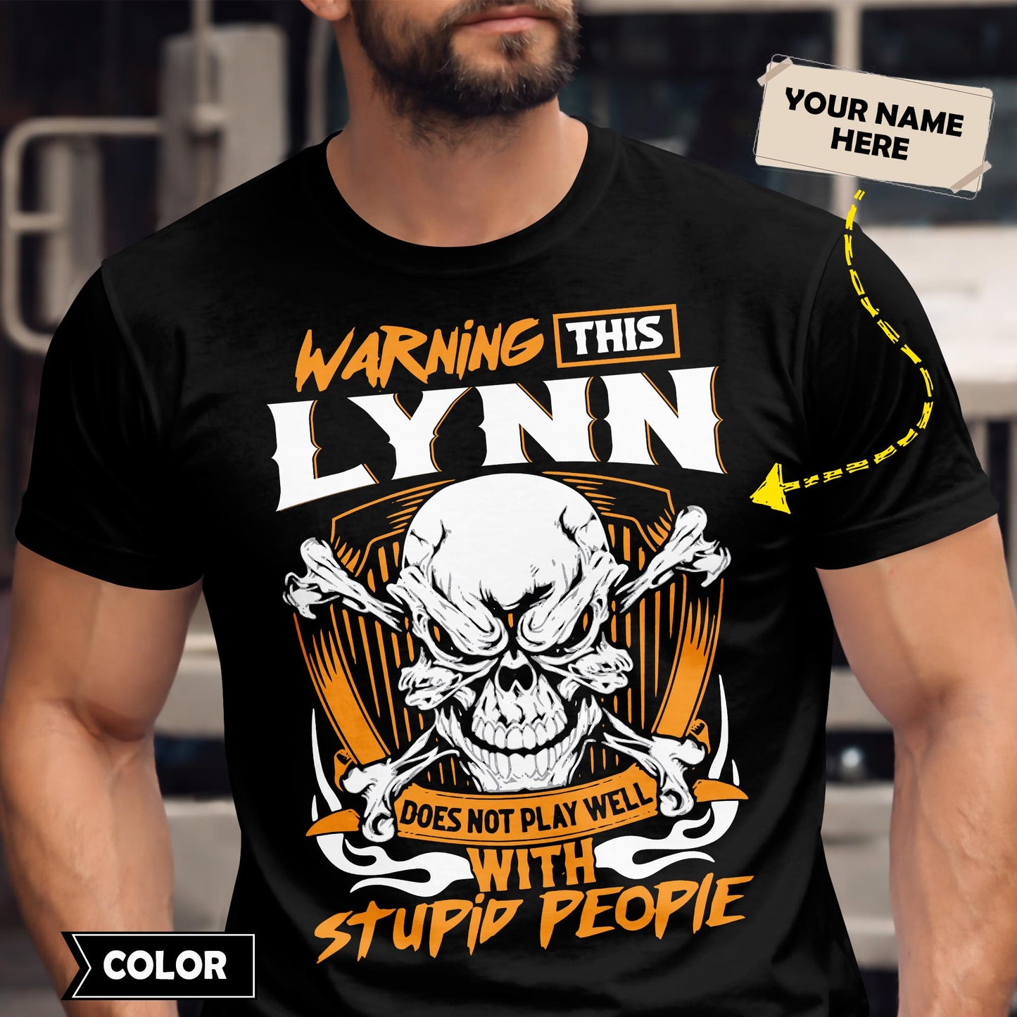 LYNN - TC01TS003 - Warning This LYNN Does Not Play Well With Stupid People - Personalized Shirt, Premium Gift for Anniversary