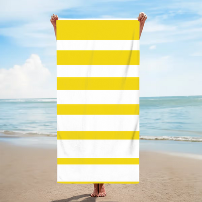 Personalized Classic Stripe Quick-Dry Beach Towel – Oversized Summer Gift
