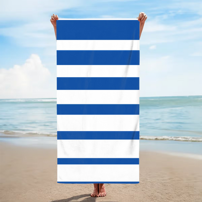 Personalized Classic Stripe Quick-Dry Beach Towel – Oversized Summer Gift