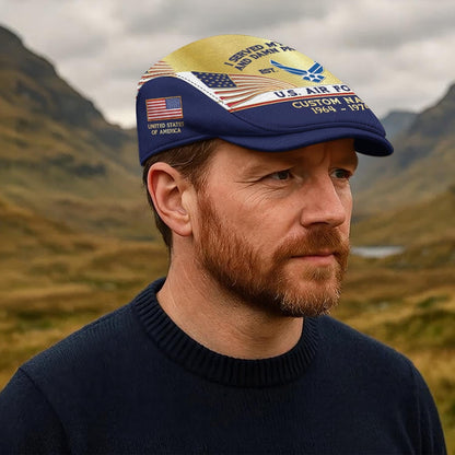 Custom U.S. Air Force Jeff Cap – Heritage Flag Emblem
