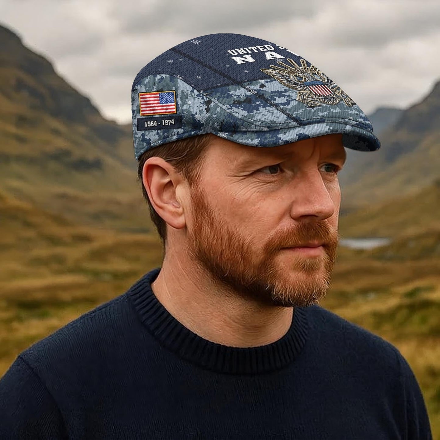 Custom U.S. Navy Jeff Cap –  Digital Camo Badge