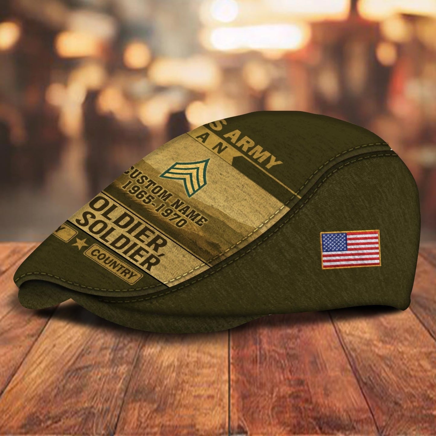 Custom U.S. Army Jeff Cap –  Old School Veteran Patch