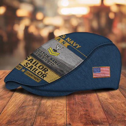 Custom U.S. Navy Jeff Cap –  Old School Veteran Patch