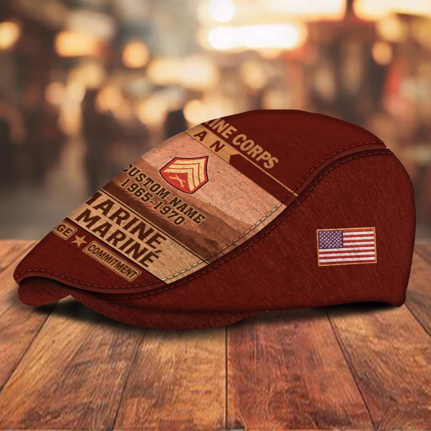 Custom U.S. Marine Corps Jeff Cap – Old School Veteran Patch