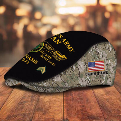 Custom U.S. Army Jeff Cap –  Heritage Oath Emblem