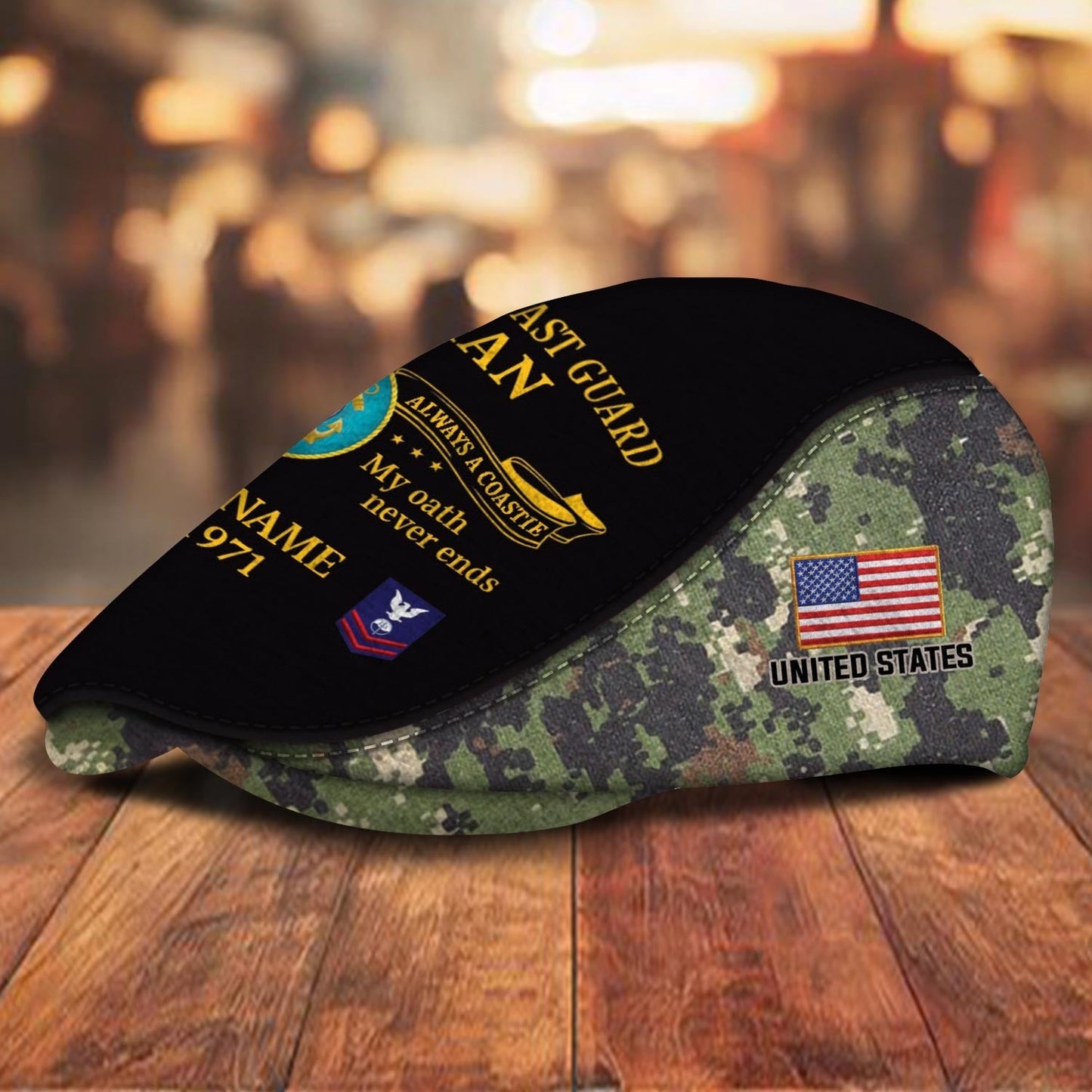 Custom U.S. Coast Guard Jeff Cap –  Heritage Oath Emblem