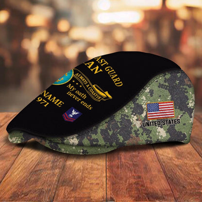 Custom U.S. Coast Guard Jeff Cap –  Heritage Oath Emblem