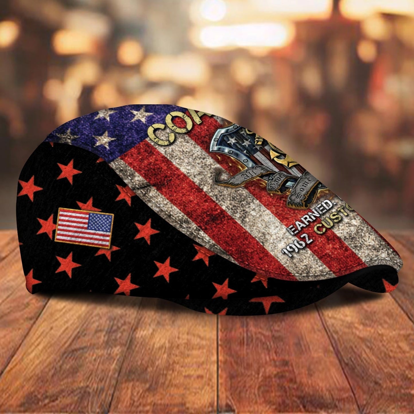 Custom U.S. Coast Guard Jeff Cap –  Patriot Shield Design