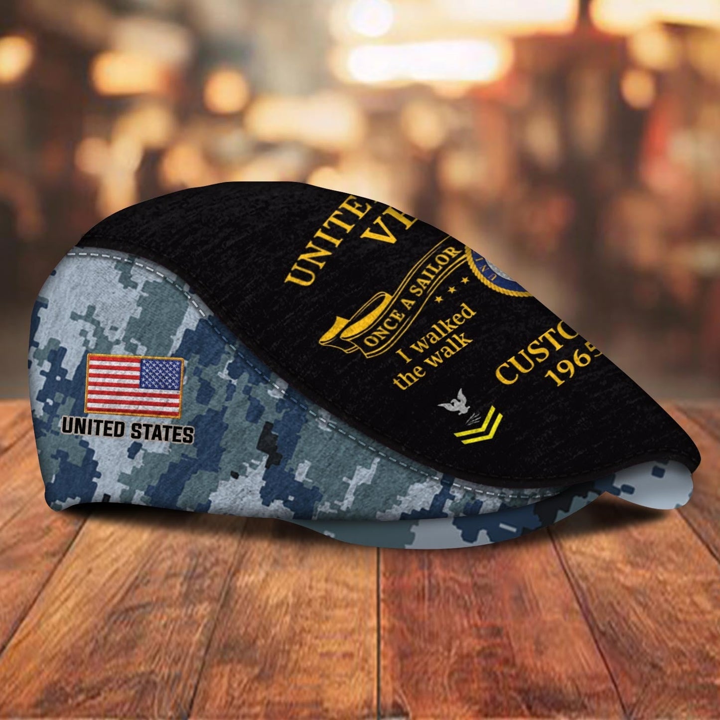 Custom U.S. Navy Jeff Cap –  Heritage Oath Emblem