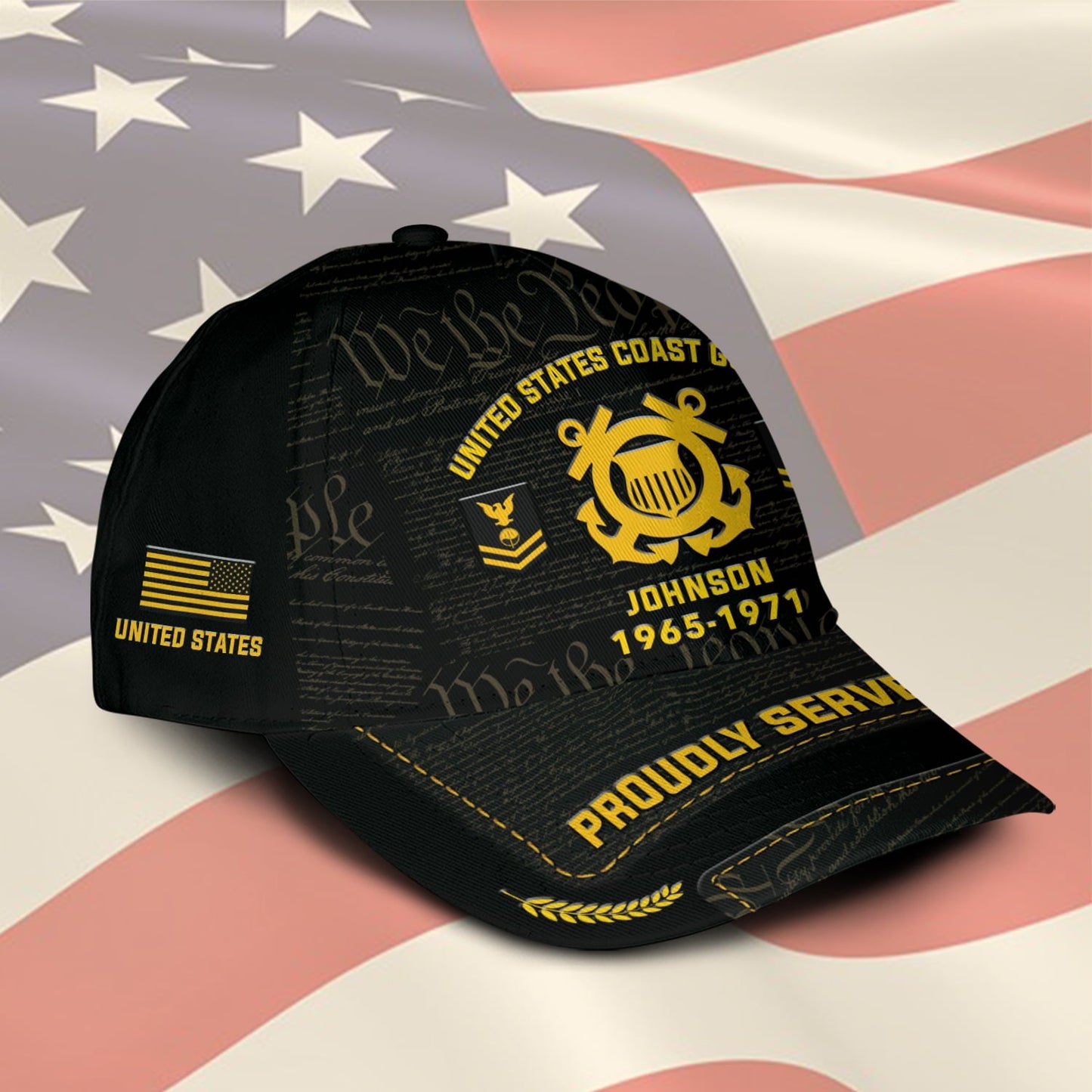 US Coast Guard – Classic Cap –  We The People Black