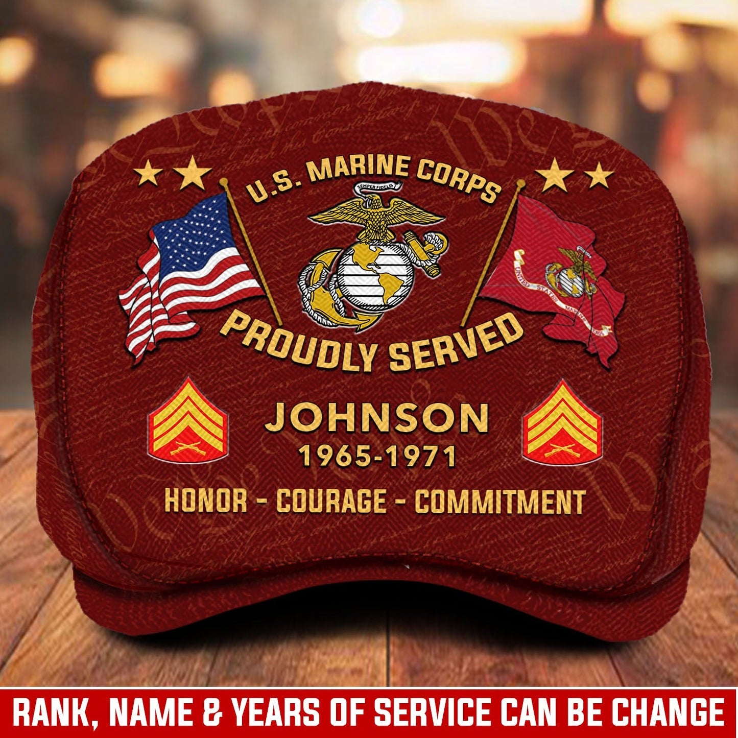 Custom U.S. Marine Corps Jeff Cap – Thank a Veteran