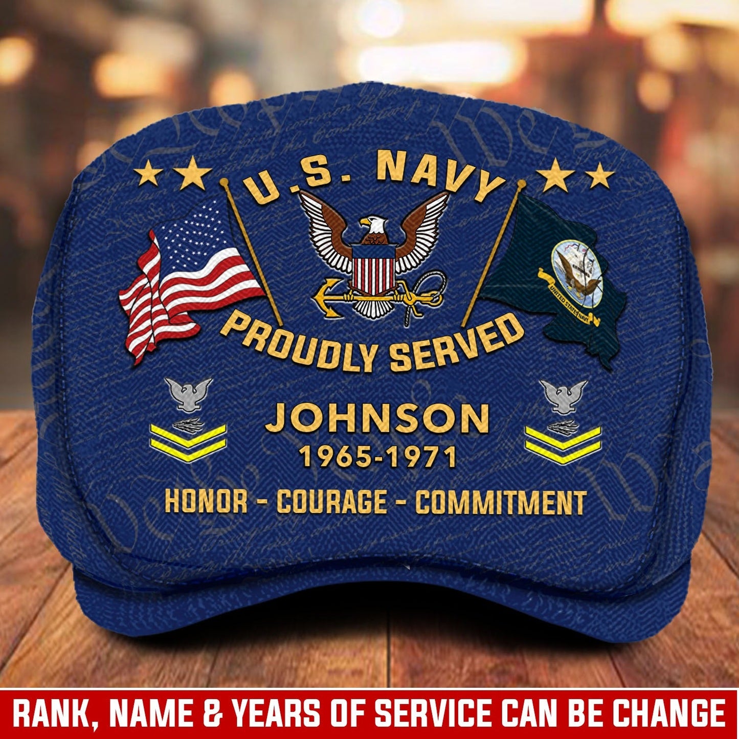 Custom U.S. Navy Jeff Cap – Thank a Veteran