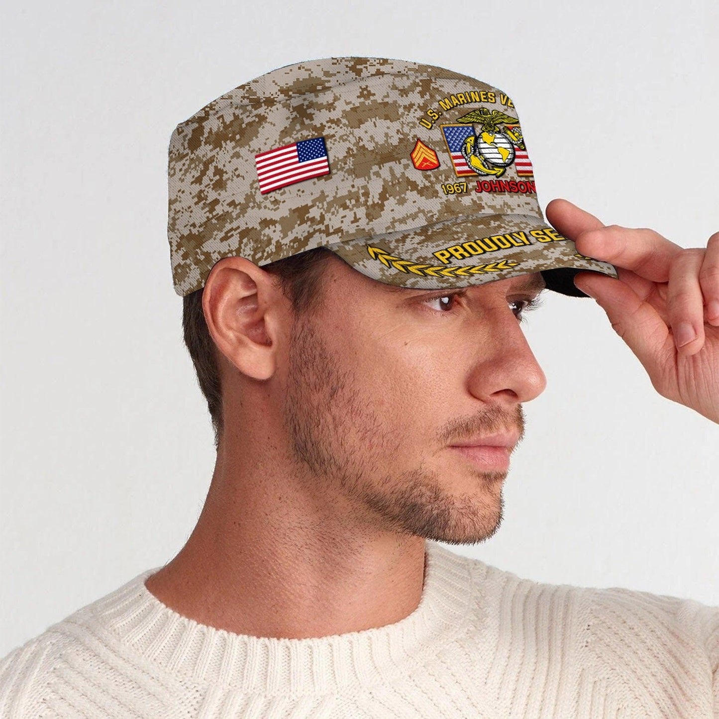 US Marine Corps – Military Cap - Camo Proudly Served