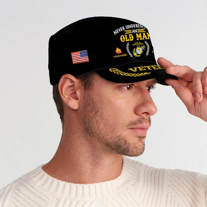 US Marine Corps – Military Cap - Never Underestimate An Old Man