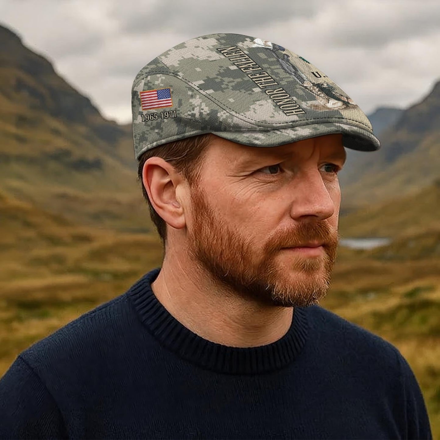 Custom U.S. Army Jeff Cap –  Honor The Fallen Camo Tribute Cap