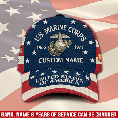 US Marine Corps – Classic Cap – US Flag