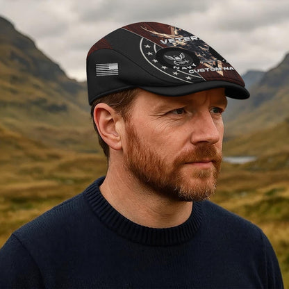 Custom U.S. Navy Jeff Cap –  Eagle Star Circle Design