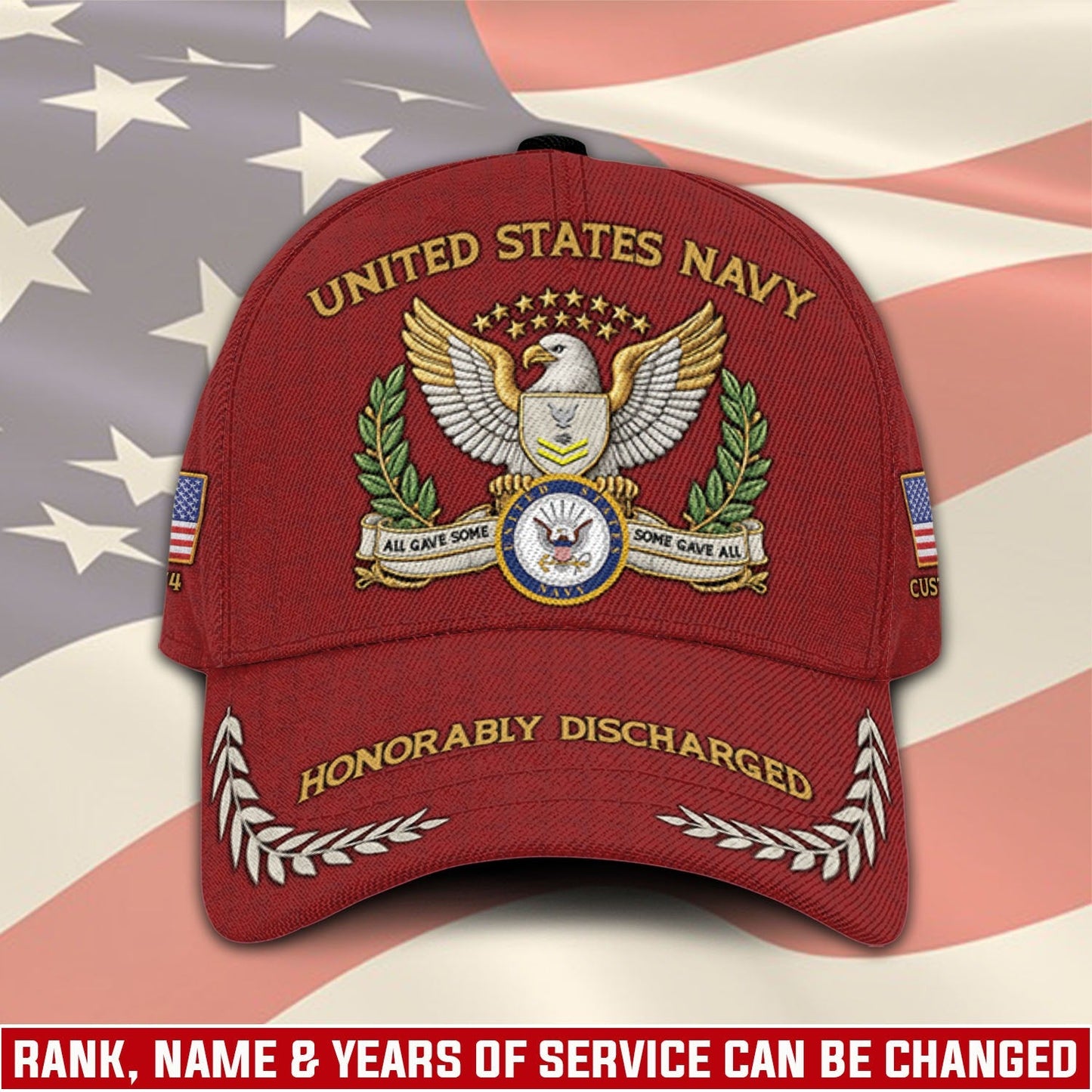 US Navy – Classic Cap – Veteran Red Emblem