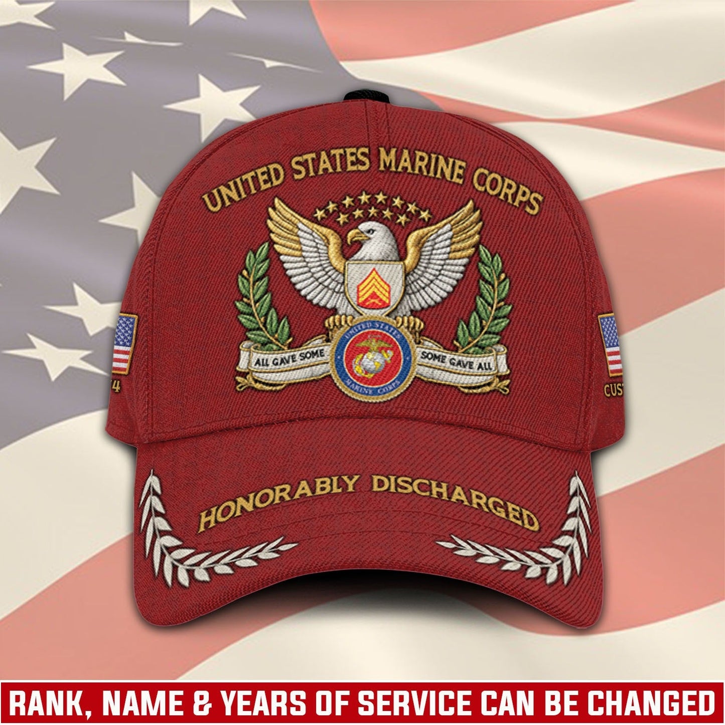 US Marine Corps – Classic Cap – Veteran Red Emblem