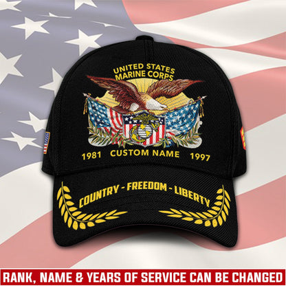 US Marine Corps – Classic Cap – Country - Freedom - Liberty