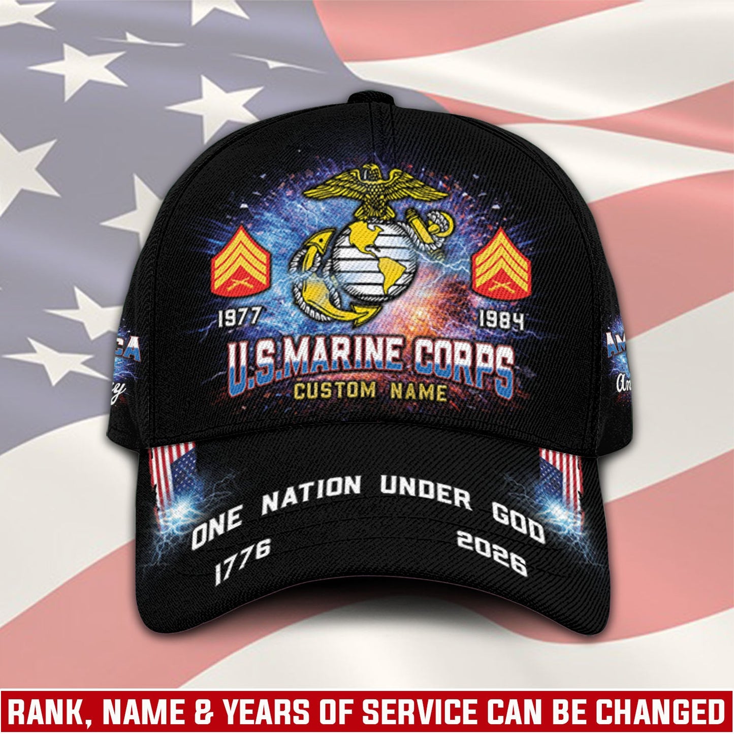 US Marine Corps – Classic Cap – One Nation Under God
