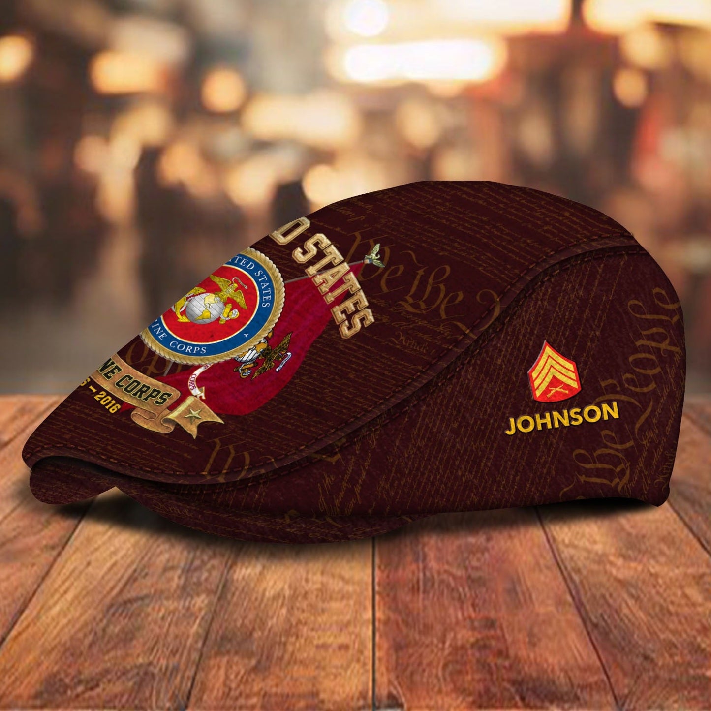Custom U.S. Marine Corps Jeff Cap – Duty, Honor, Country