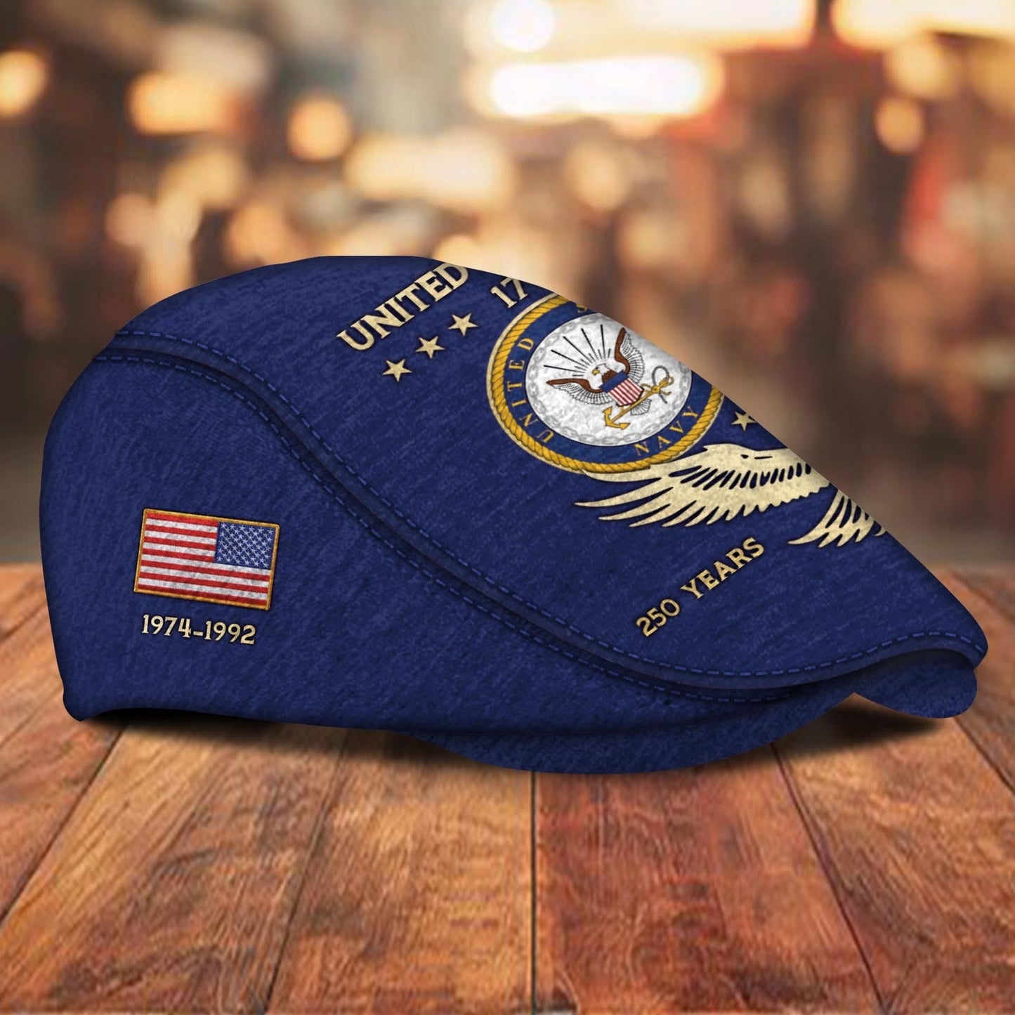 Custom U.S. Navy Jeff Cap – 250 YEARS OF FREEDOM
