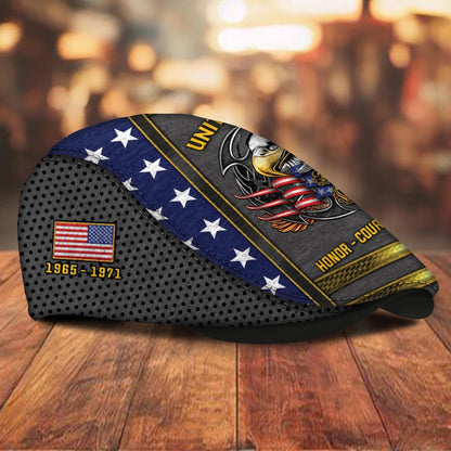 Custom U.S. Navy Jeff Cap –  USMC Honor Courage Commitment Veteran Cap