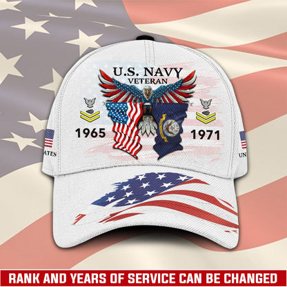 US Navy – Classic Cap – Two Flags