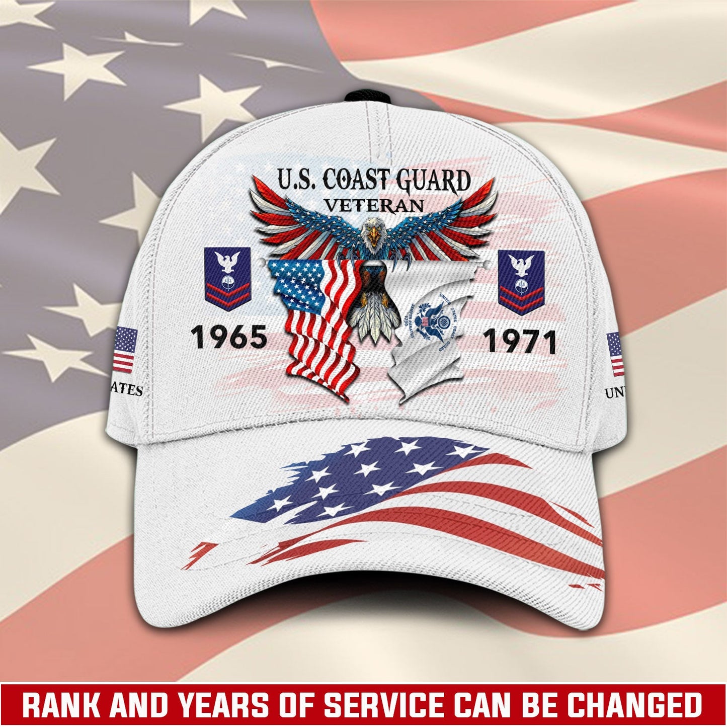 US Coast Guard – Classic Cap – Two Flags