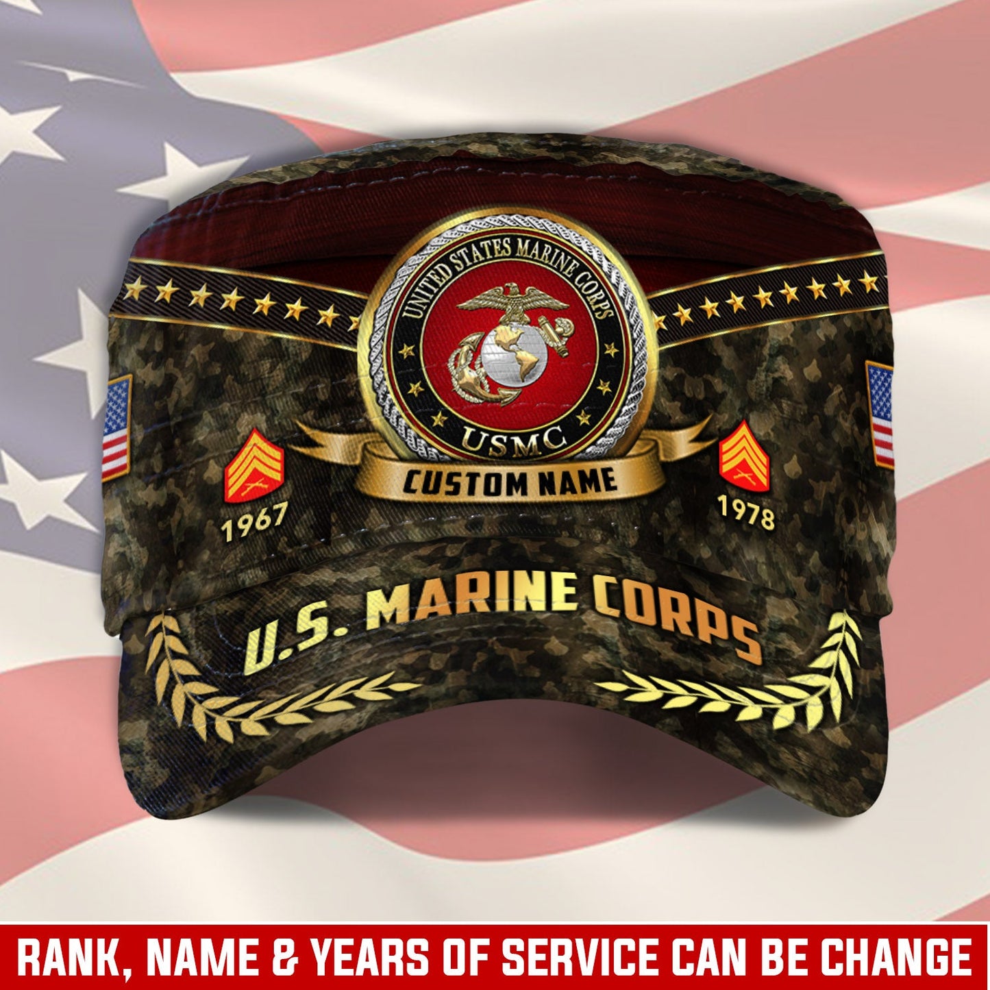 US Marine Corps – Military Cap - Gold Camo