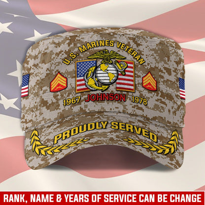 US Marine Corps – Military Cap - Camo Proudly Served