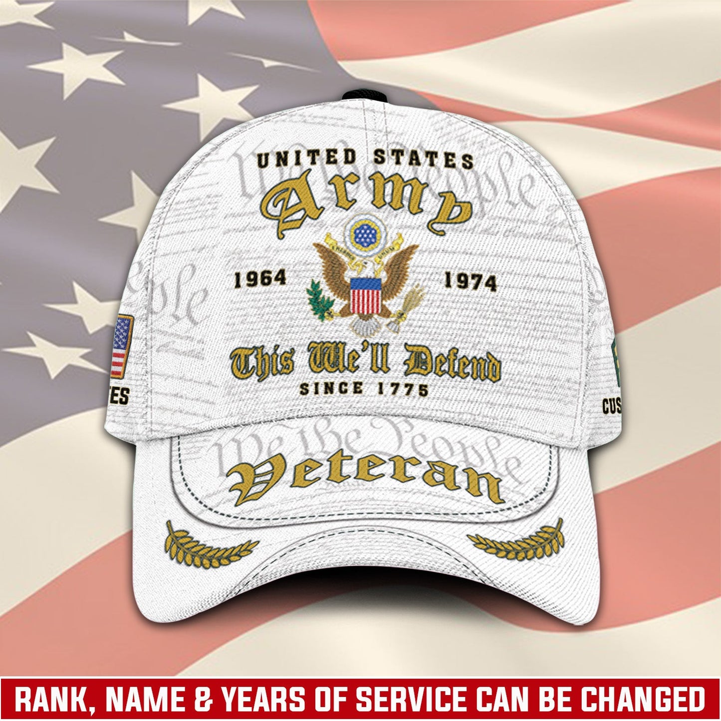 US Army – Classic Cap – Veteran White Cap