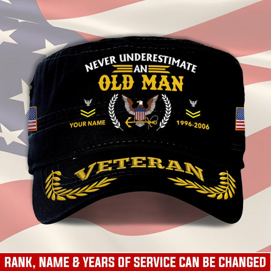 US Navy – Military Cap - Never Underestimate An Old Man