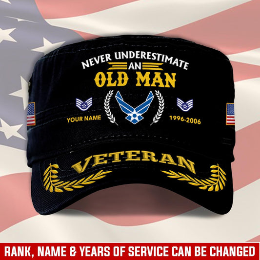 US Air Force – Military Cap - Never Underestimate An Old Man