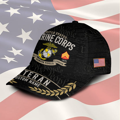 US Marine Corps – Classic Cap – Veteran Custom Name