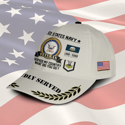 US Navy – Classic Cap – Veteran Honor Patch