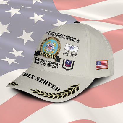 US Coast Guard – Classic Cap –  Veteran Honor Patch