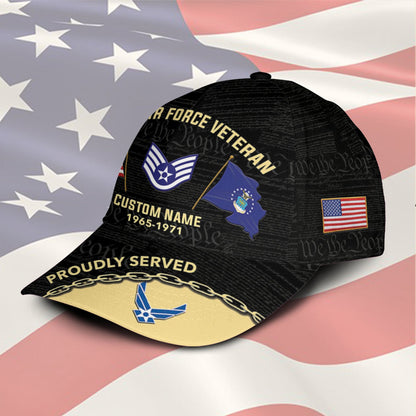 US Air Force – Classic Cap – Proudly Served - Flag