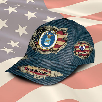 US Air Force – Classic Cap – Distressed Denim Print