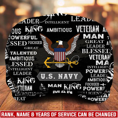 Custom U.S. Navy Jeff Cap –  Anchor & Motto Typography Design