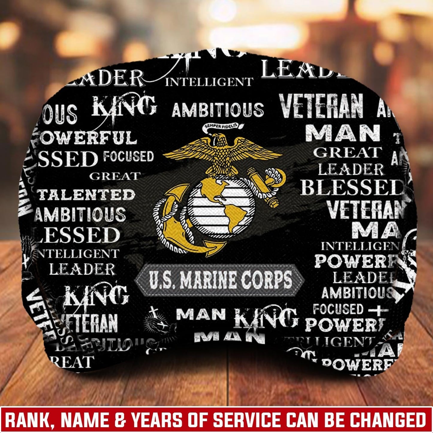 Custom U.S. Marine Corps Jeff Cap – Anchor & Motto Typography Design