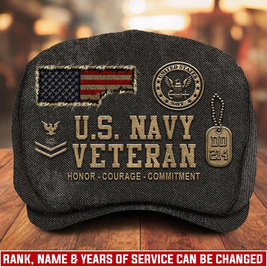 Custom U.S. Navy Jeff Cap –  Denim Patch Cap