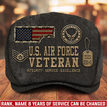Custom U.S. Air Force Jeff Cap – Denim Patch Cap
