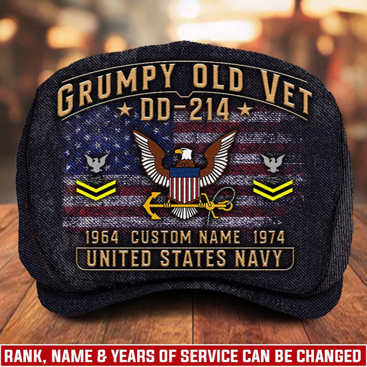Custom U.S. Navy Jeff Cap –  Grumpy Old Vet